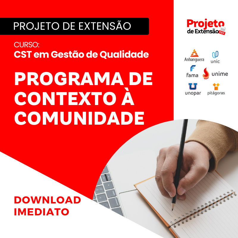 PROJETO DE EXTENSÃO I - GESTÃO DE QUALIDADE