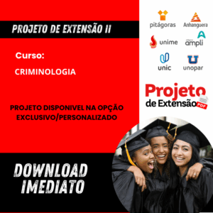 PROJETO DE EXTENSÃO II - CRIMINOLOGIA