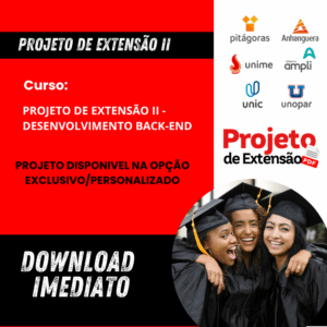 PROJETO DE EXTENSÃO II - DESENVOLVIMENTO BACK-END