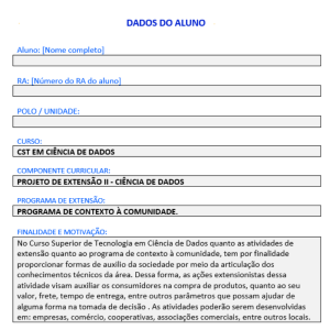 Projeto de Extensão II Pronto Modelo Copia Ciências de Dados - Anhanguera Unopar Pitagoras, Ampli